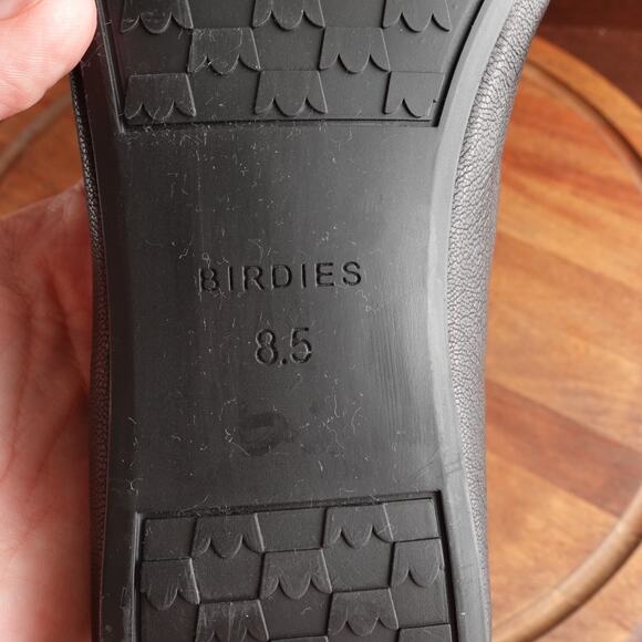 Birdies Loafers Womens Size 8.5 Black Starling Leather Slip On Flat Shoes Modern - Picture 11 of 13